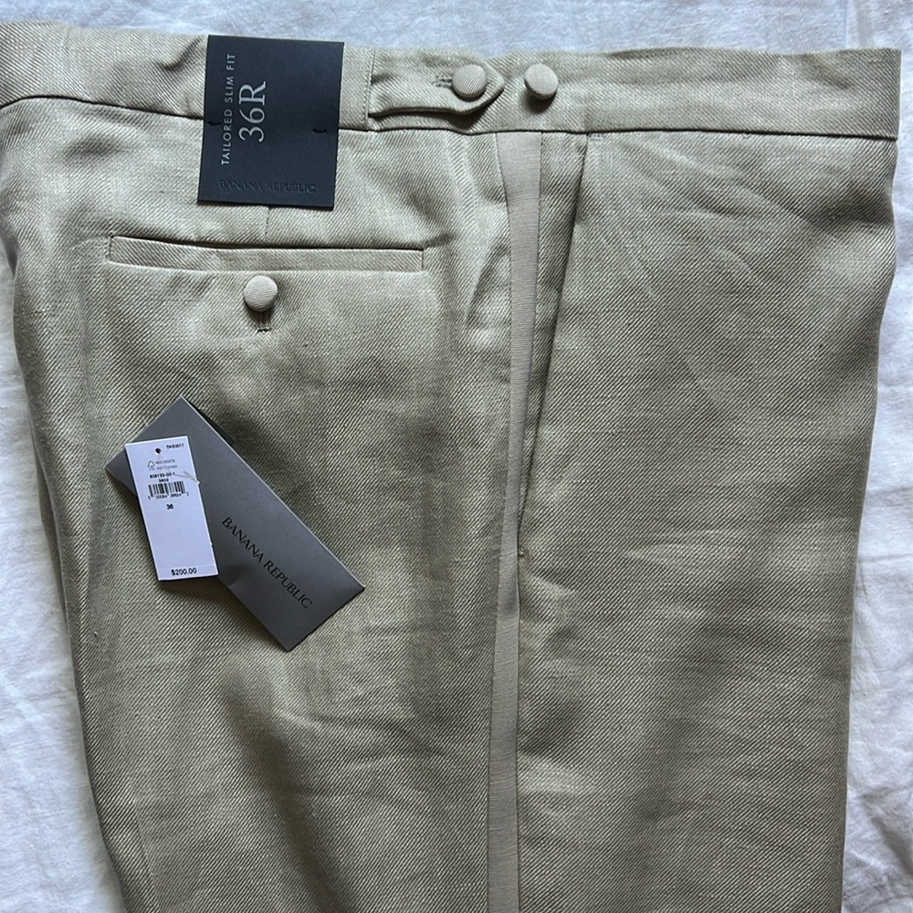Banana Republic Linen Tuxedo Pant